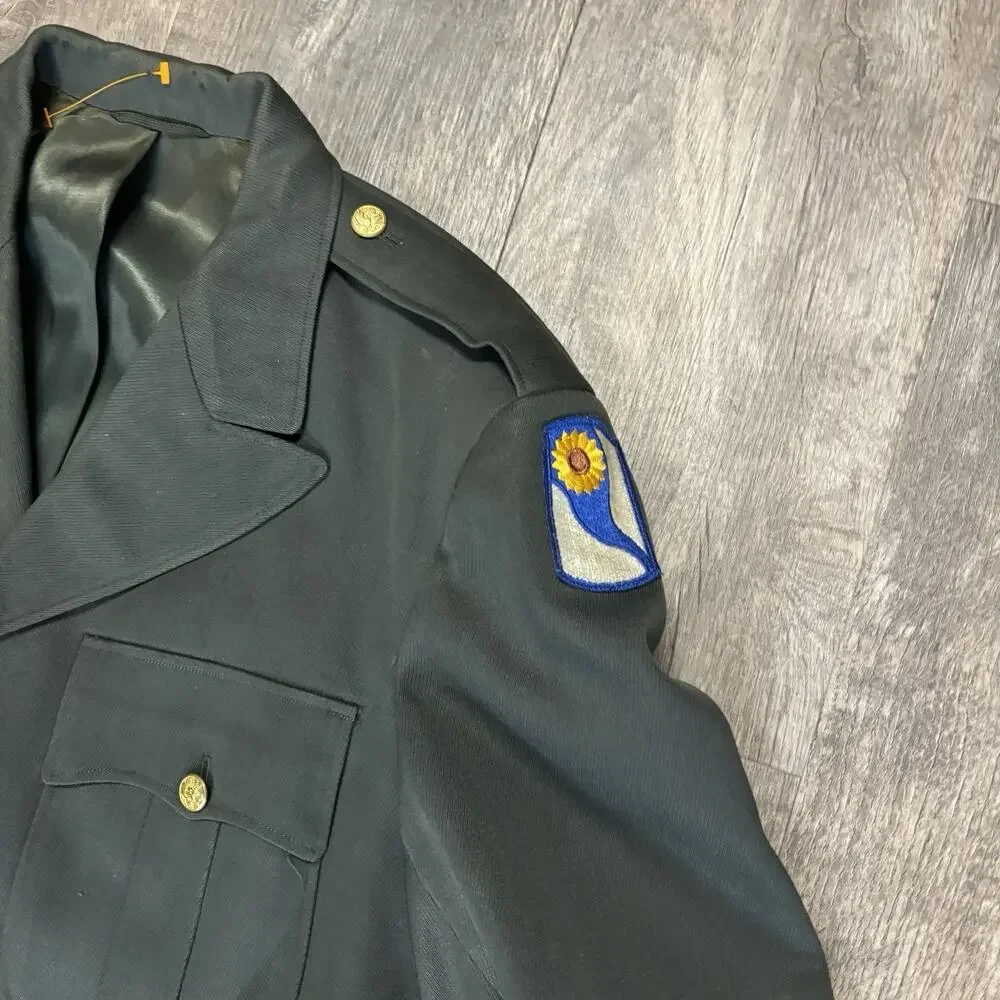 Vtg 1950s US Army Officers Class A Dress Green Uniform Suit 38th Infantry Patch
